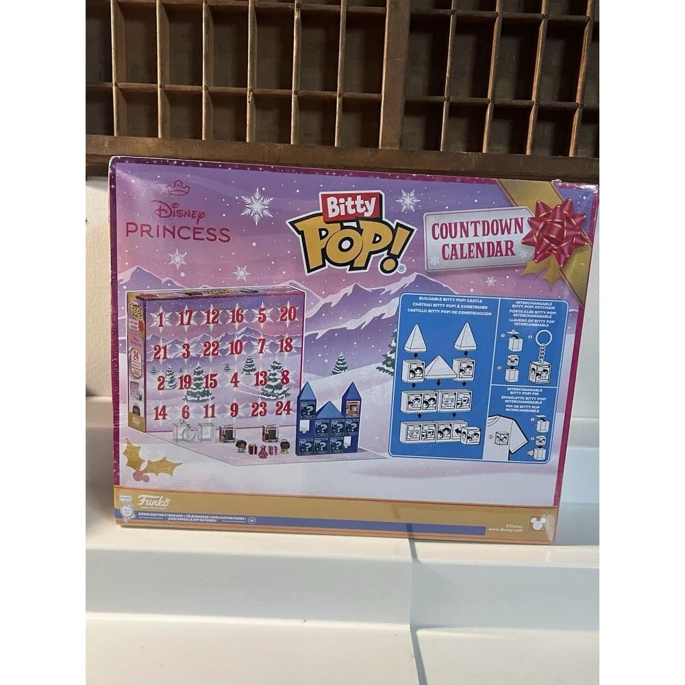 Funko Disney Princess Bitty Pop Countdown Advent Calendar 24Pc Set New & Sealed